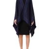 Elisabetta Franchi Poncho's Cape MIINTO-5880975a749238156e25 Blue