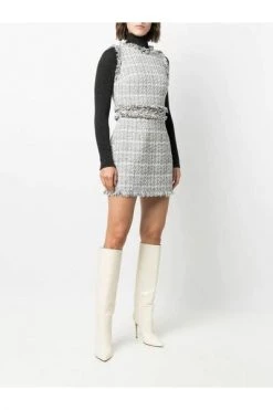 Elisabetta Franchi Casual Jurken Mini Dress In Check Print Tweed White 11 Elisabetta Franchi Casual Jurken Mini Dress In Check Print Tweed White -Elisabetta Franchi Winkel 4c34e7a7cd392f1b2024492cb6cf592a