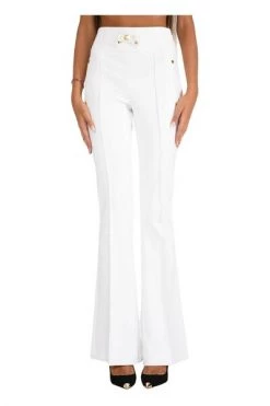 Elisabetta Franchi Vrijetijds Broeken Suit Trousers White -Elisabetta Franchi Winkel 4c7cd5442aba0fbff6fae58d9fab34ea