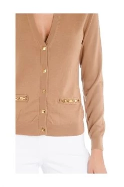 Elisabetta Franchi Vesten Cardigan Brown -Elisabetta Franchi Winkel 4ccf7ce298a49d8ae148081f6c56642b