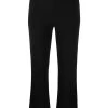 Elisabetta Franchi Broeken Studded Flared Crop Trousers Black