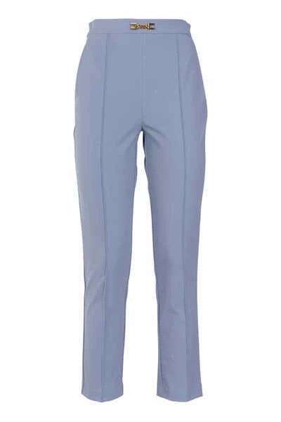 Elisabetta Franchi Pantalons Tapered Trousers Purple 3 Elisabetta Franchi Pantalons Tapered Trousers Purple - Afbeelding 3