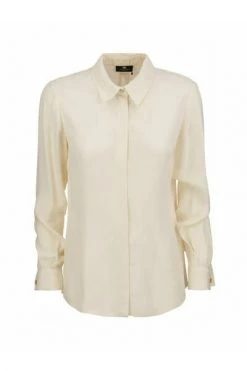 Elisabetta Franchi Longsleeve Shirts Basic Viscose Shirt Beige