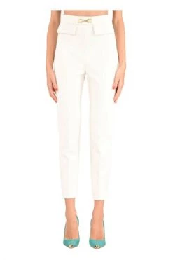 Elisabetta Franchi Vrijetijds Broeken Trousers White