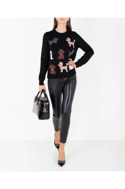 Elisabetta Franchi Sweaters Round-neck Knitwear Black