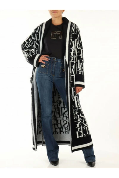 Elisabetta Franchi Trenchcoats & Mantels Belted Coats Black 3 Elisabetta Franchi Trenchcoats & Mantels Belted Coats Black - Afbeelding 3