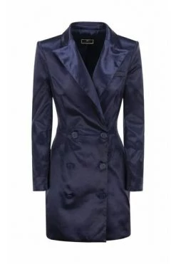 Elisabetta Franchi Parka Jassen Fitted Satin Mini Dress Blue -Elisabetta Franchi Winkel 4de74a5a8f7fdbd38b21f53b597eb194