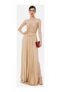 Elisabetta Franchi Jurken Gowns Beige
