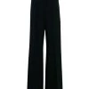 Elisabetta Franchi Wijde Broeken Trousers Black