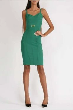 Elisabetta Franchi Casual Jurken Short Dresses Green -Elisabetta Franchi Winkel 4e3706ae02152e6fbcf4acc433a08457