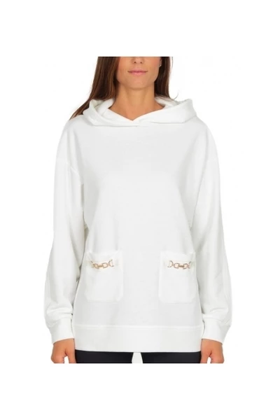 Elisabetta Franchi Hoodies & Sweatvesten Hoodie White 1 Elisabetta Franchi Hoodies & Sweatvesten Hoodie White