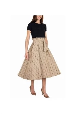 Elisabetta Franchi Midirokken Midi Skirts Beige