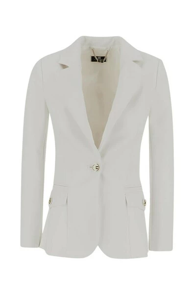 Elisabetta Franchi Blazers Single-Breast Blazer White 1 Elisabetta Franchi Blazers Single-Breast Blazer White