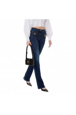 Elisabetta Franchi Boyfriend Jeans Wide Jeans Blue -Elisabetta Franchi Winkel 50e4b91f344458fd7313a77c3a0dbcb2