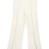 Elisabetta Franchi Lange Broeken Trousers Beige