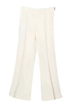 Elisabetta Franchi Lange Broeken Trousers Beige