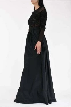 Elisabetta Franchi Jurken Long Dress Black