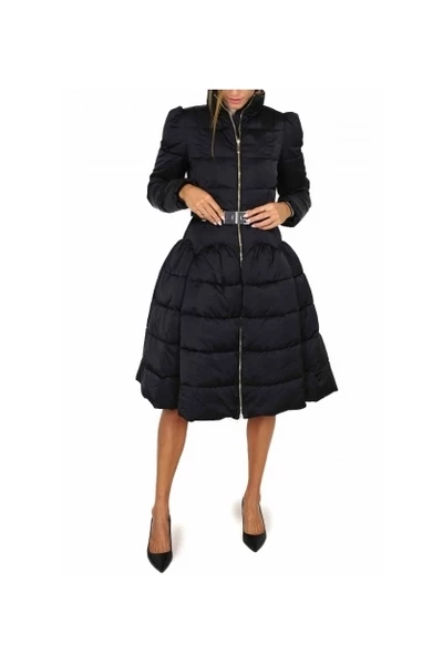Elisabetta Franchi Parka Jassen Coats Black 4 Elisabetta Franchi Parka Jassen Coats Black - Afbeelding 4