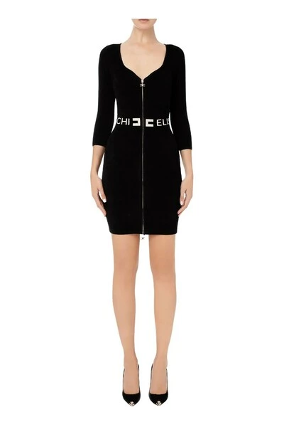 Casual Jurken Elisabetta Franchi Black 1 Casual Jurken Elisabetta Franchi Black