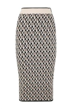 Elisabetta Franchi Kokerrokken Skirt Black