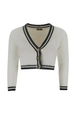 Elisabetta Franchi Vesten Knit Cardigan White -Elisabetta Franchi Winkel 51b356057e17f84f08cbf882cb54187f