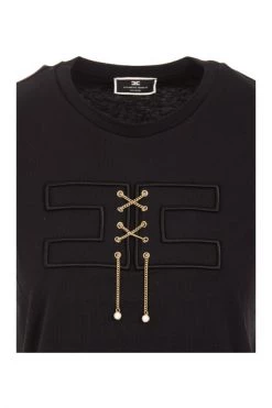 Elisabetta Franchi T-shirts T-SHIRT Black -Elisabetta Franchi Winkel 5207c399dd6de7a90e2a943c96b2509f