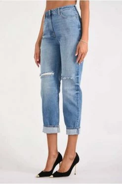 Elisabetta Franchi Cropped Jeans Blue -Elisabetta Franchi Winkel 523878f568c23c11781fec1002413c47