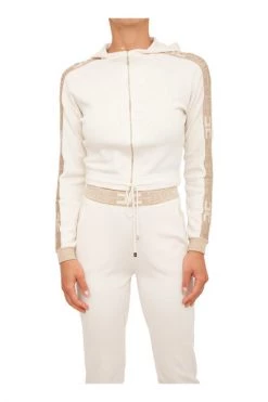 Elisabetta Franchi Hoodies & Sweatvesten Zip-throughs Beige -Elisabetta Franchi Winkel 525533736f7e6161693d40125d6edd49