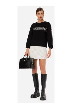 Elisabetta Franchi Sweaters Round-neck Knitwear Black