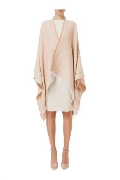Elisabetta Franchi Poncho's Capes Beige