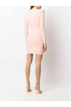 Elisabetta Franchi Casual Jurken Mini Knit Dress Pink -Elisabetta Franchi Winkel 54640ebf63e91afbe01641a44266b99e