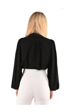 Elisabetta Franchi Blouses Blouse Ca00226e2-110 Black -Elisabetta Franchi Winkel 54bcf60211c99d402a08fafd73b8a112