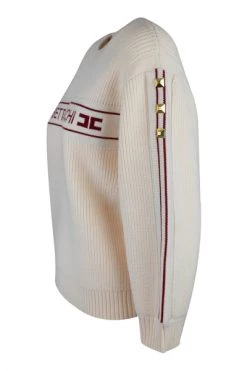 Elisabetta Franchi Sweaters Round-neck Knitwear Beige