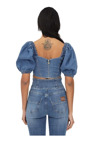 Elisabetta Franchi Shirts Top Blue 4 Elisabetta Franchi Shirts Top Blue - Afbeelding 4