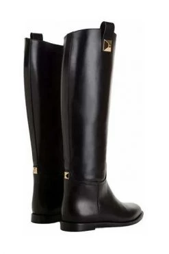 Elisabetta Franchi Snowboots Riding Boot With Gold Studded Passantino Black -Elisabetta Franchi Winkel 55cf5e2d7570f45768a0a85101c7ba9a