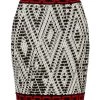 Elisabetta Franchi Korte Rokken Print Miniskirt Black