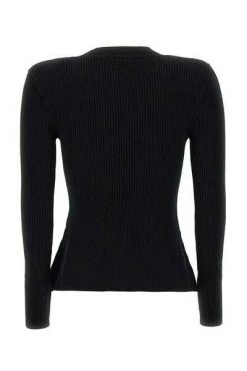 Elisabetta Franchi Sweaters Round-neck Knitwear Black -Elisabetta Franchi Winkel 571bb71d6fb5bd21a113d98493bbc591