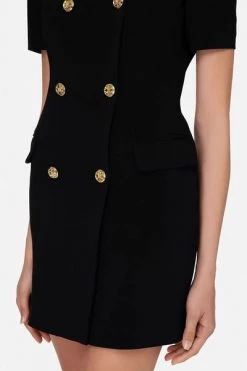 Elisabetta Franchi Casual Jurken Coat With Buttons Black -Elisabetta Franchi Winkel 57806725f7b9ff38139d8845adf480b5