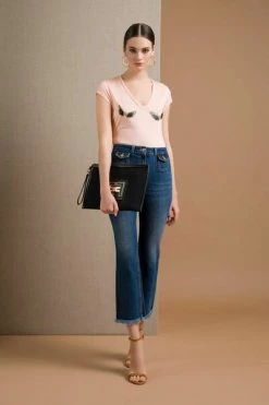 Elisabetta Franchi Flared Jeans Trousers Blue -Elisabetta Franchi Winkel 57c326f2d7688bebfaad58f72f1950fa