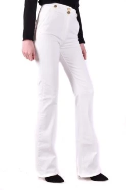 Elisabetta Franchi Wijde Broeken Trousers White -Elisabetta Franchi Winkel 57e403e8b8944878ad20f6597ecc51c4