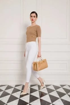 Elisabetta Franchi Sweaters Round-neck Knitwear Brown -Elisabetta Franchi Winkel 57e948f5026545562db7ce316db33f90