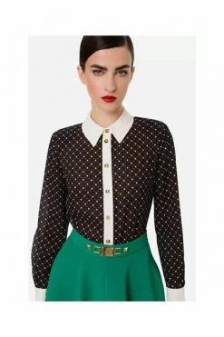 Elisabetta Franchi Longsleeve Shirts Shirts Black -Elisabetta Franchi Winkel 58b6f41c2593b4318fe97f205026c94e