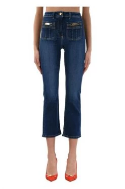 Elisabetta Franchi Cropped Jeans Jeans Blue