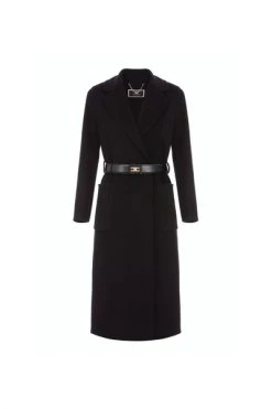 Elisabetta Franchi Trenchcoats & Mantels Belted Coats Black