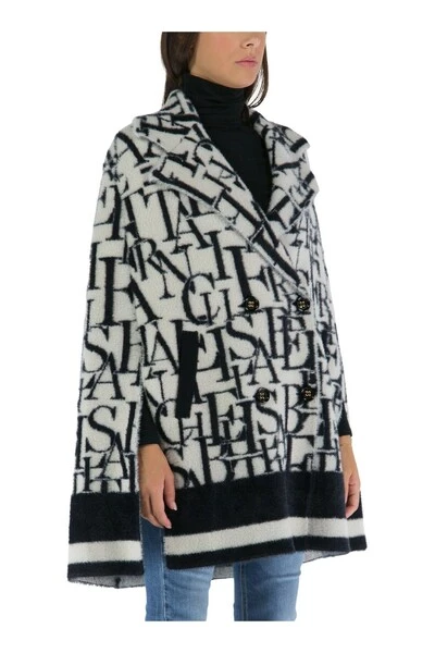 Elisabetta Franchi Poncho's Coats White 4 Elisabetta Franchi Poncho's Coats White - Afbeelding 4