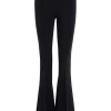 Elisabetta Franchi Wijde Broeken Logo-Buckle Wide Trousers Black