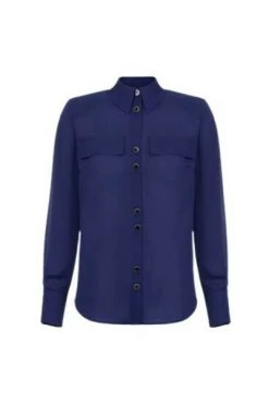 Elisabetta Franchi Spijkerblouses Shirt Blue