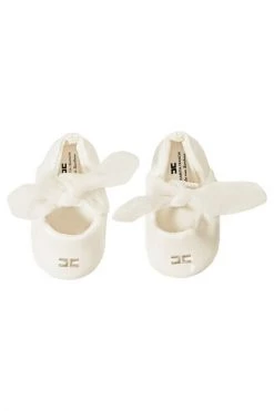 Schoenen Elisabetta Franchi Flat Shoes Ivory Beige
