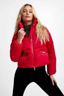 Elisabetta Franchi Gewatteerde Jassen Down Jackets Red -Elisabetta Franchi Winkel 5b6078fbc726e68bbcb6f773b0341785