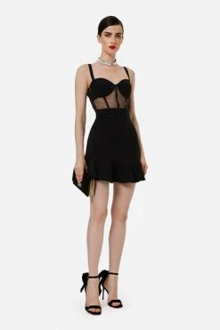 Elisabetta Franchi Feestjurken Party Dresses Black -Elisabetta Franchi Winkel 5c247a5b17f1394ee817105e5be881ab